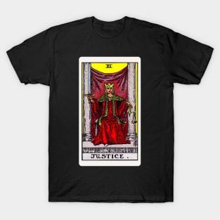 Card #11 - Justice - Rider Waite Smith Tarot T-Shirt